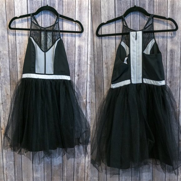 NWT BCBGeneration Color-Block Tulle Dress Size 0 - Picture 2 of 3